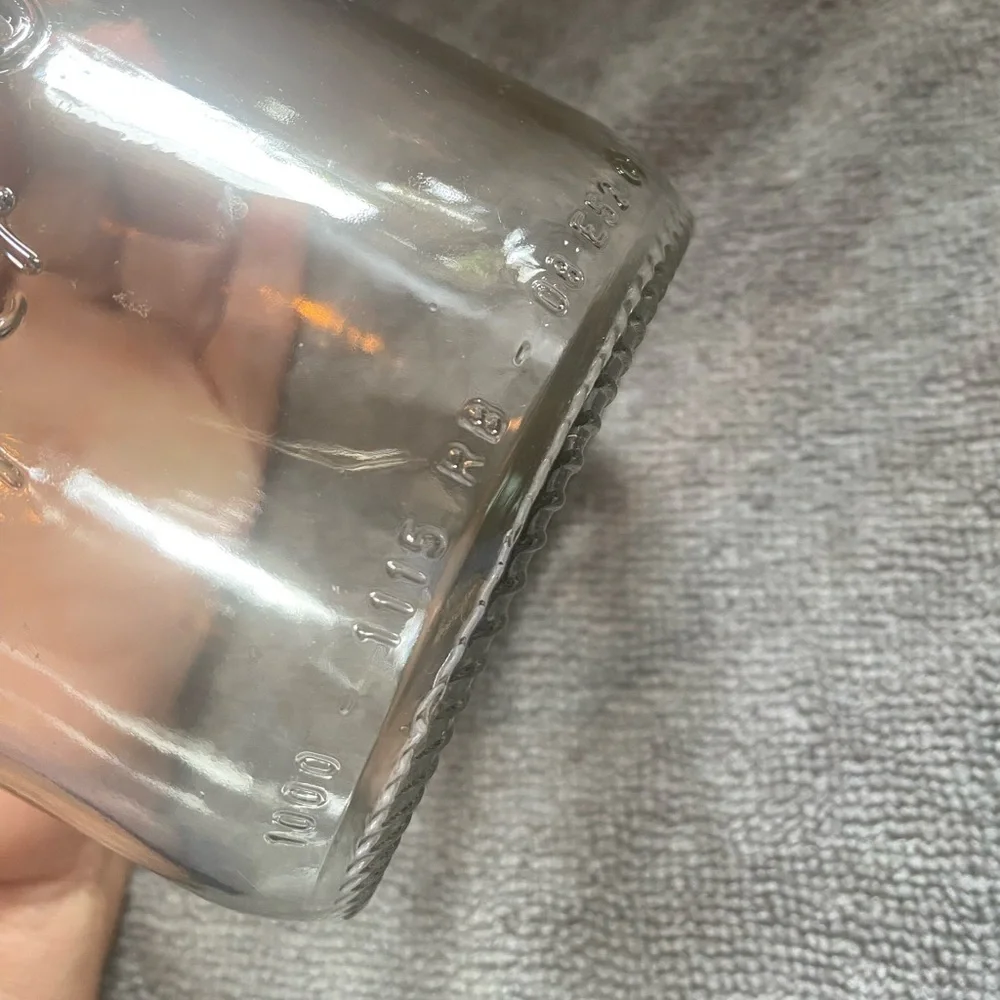 Le Parfait Clamp Lid Glass Jar w/ Orange Gasket Storage Canister